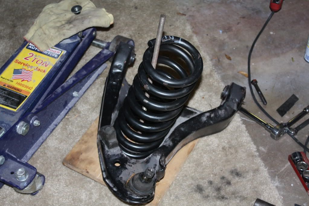 Front coil spring install